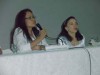 Mirna Feitoza, bolsista do Comunicação Científica da Fapeam e Lúcia Santaella, pesquisadora do CNPq
