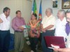 Comitiva da Reunião Regional da SBPC recebida pelo prefeito de Tabatinga.