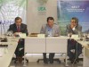 Odenildo Sena (E), diretor-presidente da Fapeam, governador do Amazonas, Eduardo Braga (C) e José Aldemir, secretário de C&T do Estado