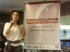 Kátia Luz, pesquisadora do Hemoam em palestra no Encontro com Ciência (Foto: Felipe de Paula/Sect)