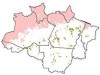 Pontos amarelos no mapa mostram localização dos alertas emitidos pelo Deter (Ilustração: INPE)