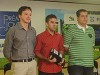 Ganhadores do Prêmio Jovem Cientista, Leandro Alves, Eduardo Façanha e Ricardo Aquino (Foto: Carlos Cruz/CNPq)