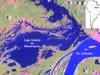 Foto tirada por satélite do Lago de Manacapuru (AM) (Divulgação)