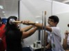 Experimento de Van de Graaf chamou atenção na Semana Nacional de C&T (Foto: Cristiane Barbosa)