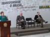 A presidenta discura na cerimônia, com a presença do titular do MCTI, Marco Raupp e presidente da Finep, Glauco Arbix (Foto:MCTI)