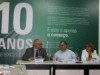 Mario Neto (Confap), Odenildo Sena (Secti) e Maria Olívia Simão (FAPEAM). durante a reunião histórica do conselho (Foto: Jessie Silva)