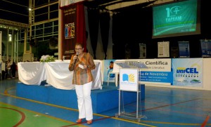 Palestra da Diretora-Presidenta da Fapeam, Maria Olívia Simão. (Foto: Denison Silvan)