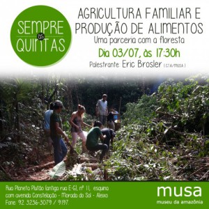 Imagem da notícia - Palestra no Musa aborda agricultura e produção de alimentos em parceria com a floresta