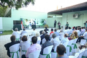 A solenidade de apresentação do projeto foi realizada no Núcleo de Robótica da EST. (Foto: Nathalie Brasil)