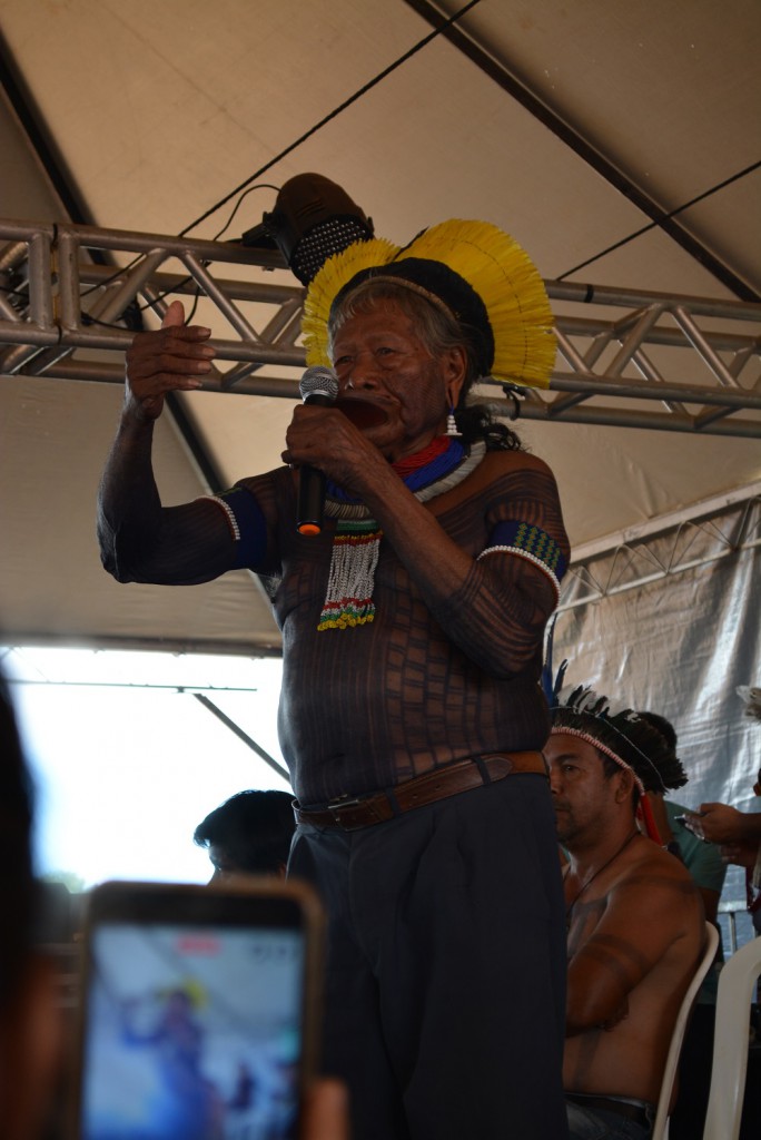 Cacique Raoni Kaiapó no Acampamento Terra Livre 2017