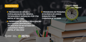 Imagem da notícia - Fapeam anuncia resultados dos Programas POP CT&I, Parev e PELD